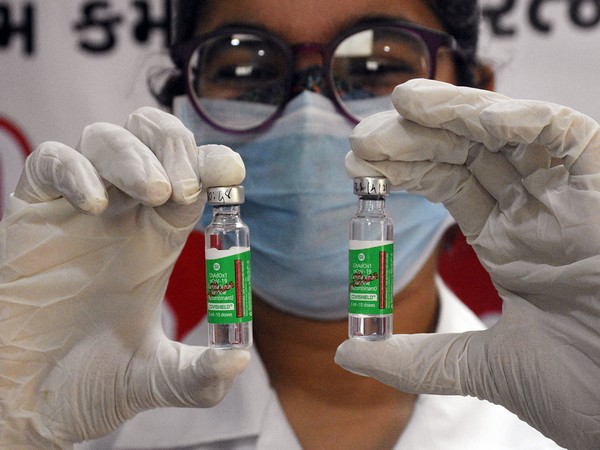A nurse holding a vial of Serum Institute of India's Covishield. (File photo)