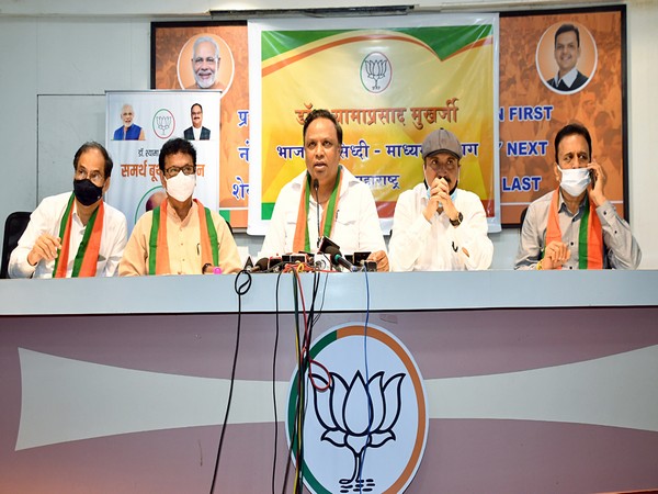 BJP leader Ashish Shelar addresses a press conference (File photo/ANI)