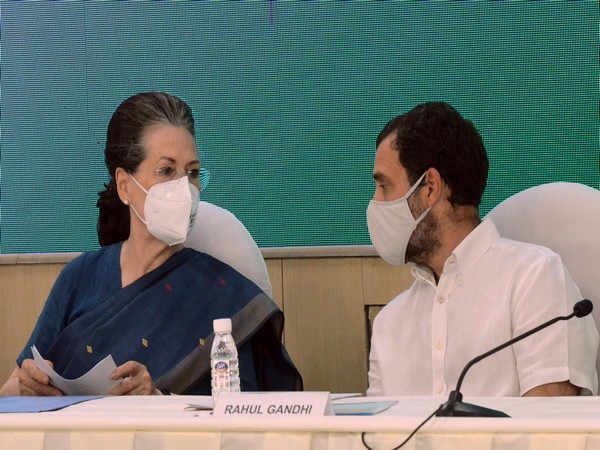 Congress leaders Sonia Gandhi and Rahul Gandhi (From left to right) (File photo/ANI)