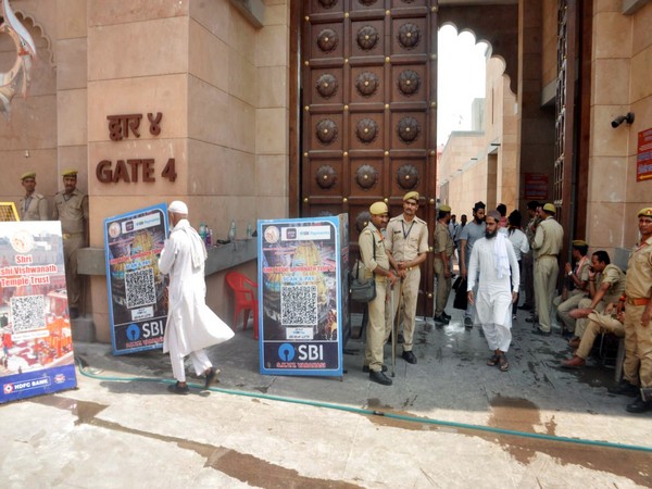 Devotees leaving the mosque after offering Namaz at Gyanvapi Masjid in Varanasi (Photo/ANI)