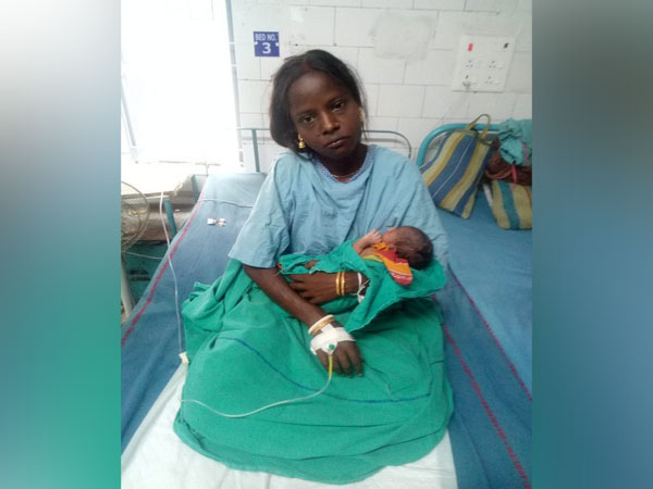 The mother with her baby in the hospital. Photo/ANI