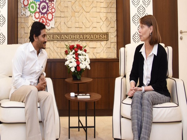 Regional Director of South Asia Human Resources Branch of World Bank, Sherbern Benz, met AP Chief Minister YS Jagan Mohan Reddy here on Tuesday. Photo/ANI
