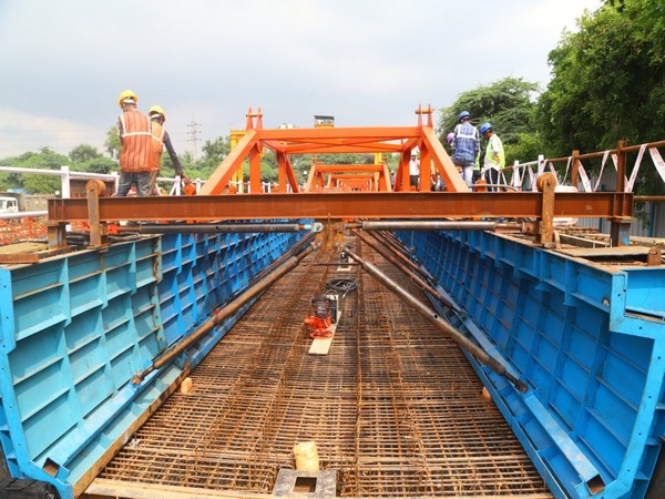 The stretch includes the construction of four elevated stations namely Sangam Vihar, Khanpur-Devoli, Ambedkar Nagar and Saket-G of the 22 kilometre-long corridor. (Photo source: DMRC)