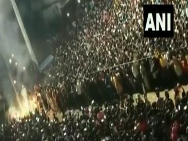 Visual of Lanka podi Yatra celebrations (Photo/ANI)