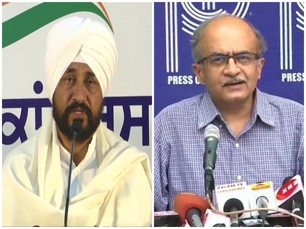 Charanjit Singh Channi (left) Prashant Bhushan (right)