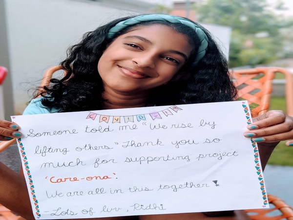 Ridhi, a class 6th student raised nearly Rs 9.4 lakh for the poor in Hyderabad [Photo/ANI]