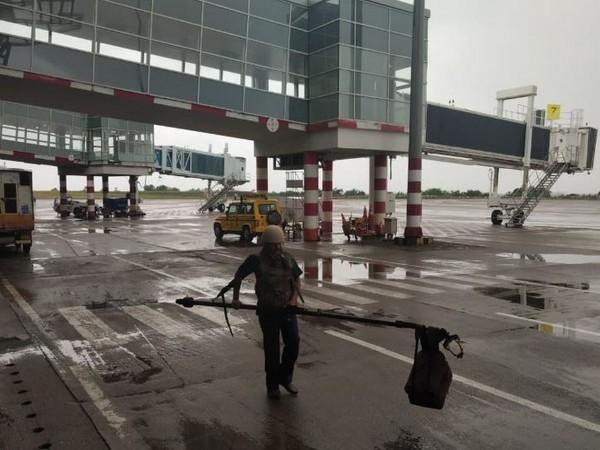 Security personnel during the mock exercise at Mangalore International Airport on Saturday. Photo/ANI