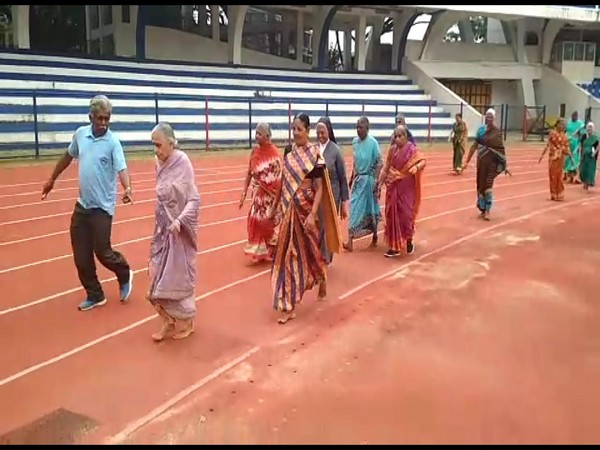 Participants at the event held in Sree Kanteerava Stadium in Bengaluru on Friday. Photo/ANI