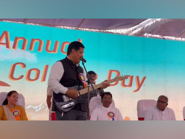 Meghalaya CM plays guitar, sings at Loyola Academy's 43rd annual fest (Photo/Twitter)