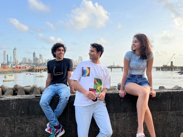 Adarsh Gourav with Siddhant Chaturvedi and Ananya Panday (Image source: Instagram)