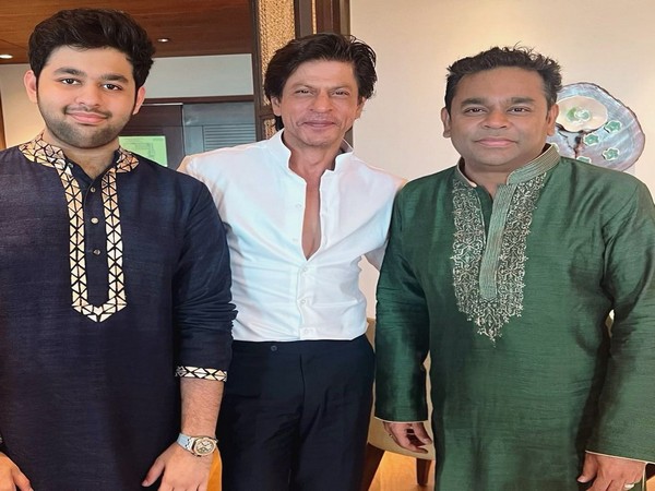 Shah Rukh Khan with AR Rahman and AR Ameen (Image source: Instgram)