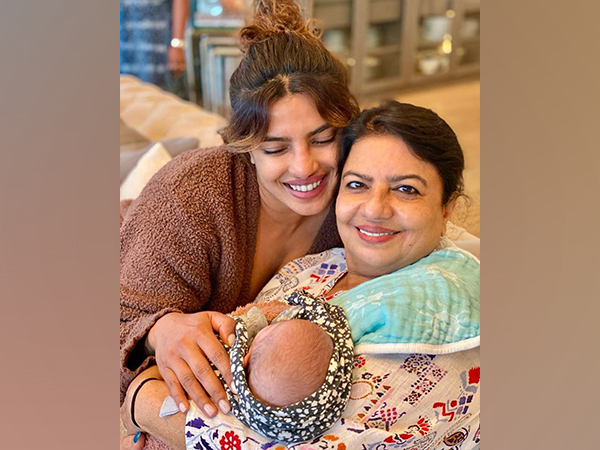 Priyanka Chopra with Madhu Chopra and Malti Marie (Source: Instagram)