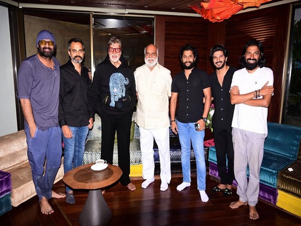 Amitabh Bachchan with  Prabhas, Nani, Dulquer Salmaan (Image source: Instagram)