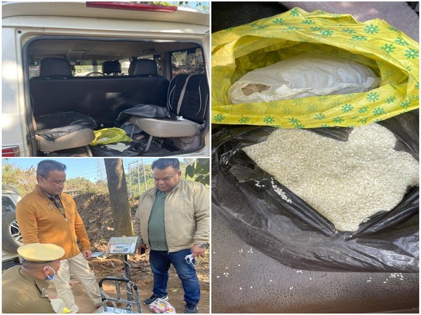 Kamrup and Guwahati police with seized heroin (Photo/ANI)