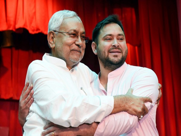 Bihar CM Nitish Kumar with his deputy Tejashwi Yadav (Photo/ANI)