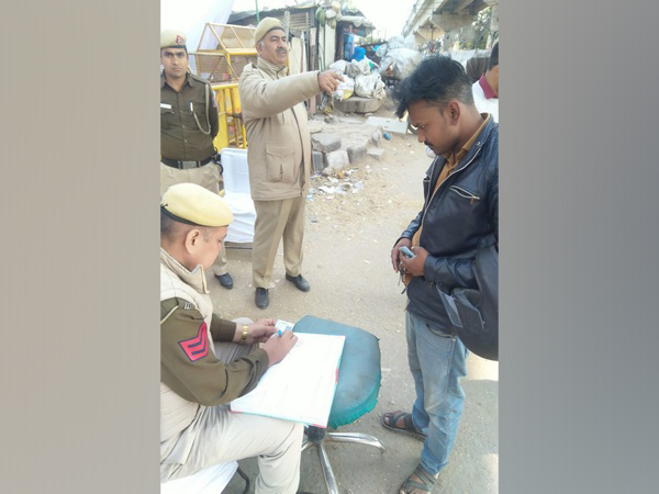 Security has been ramped up in Shaheen Bagh area on Monday. Photo/ANI