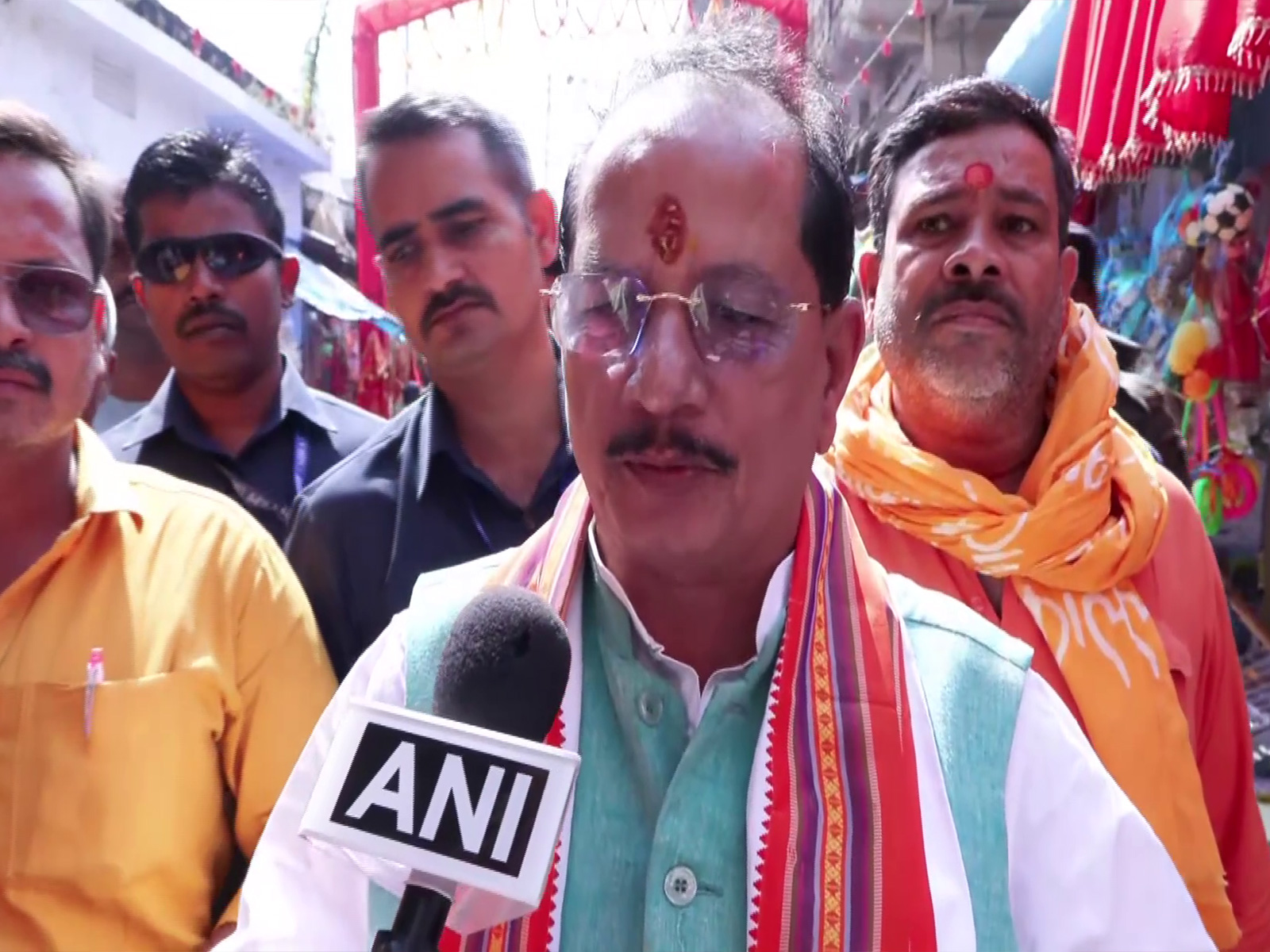 Bihar Deputy Chief Minister and BJP candidate from Lakhisarai Constituency, Vijay Kumar Sinha (Photo/ANI)