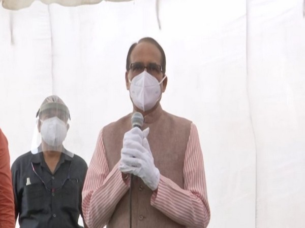 Madhya Pradesh Chief Minister Shivraj Singh Chouhan speaking at an event in Bhopal on Sunday. [Photo/ANI]