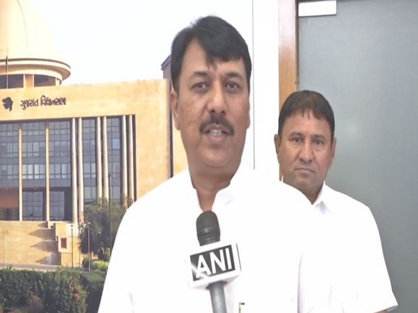 Congress leader Amit Chavda speaking to ANI on Wednesday. Photo/ANI