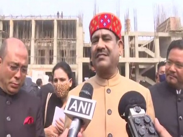 Lok Sabha Speaker Om Birla speaks to ANI in Shillong on Thursday. [Photo/ANI]