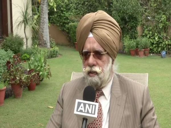 Senior Supreme Court lawyer and Rajya Sabha MP KTS Tulsi speaking to ANI on Sunday in New Delhi. Photo/ANI