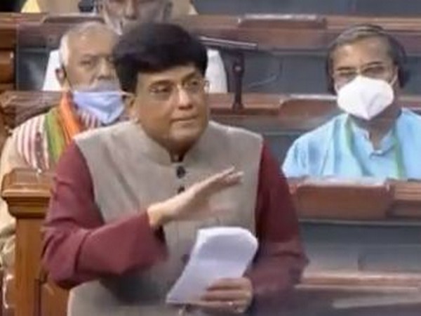 Piyush Goyal responds during discussion on 'Demands for Grants under the control of the Ministry of Railways for 2021-22' in the Lok Sabha on Tuesday.