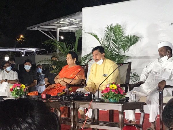 Maharashtra Legislative Council Chairman Ramraje Naik addressing the media. (Photo/ANI)