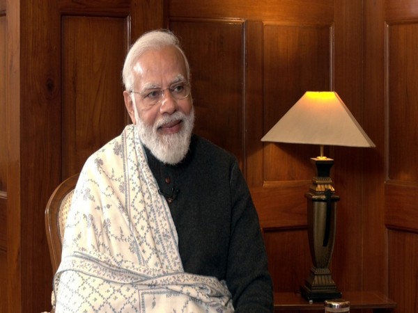 Prime Minister Narendra Modi in conversation with ANI (Photo/ANI)