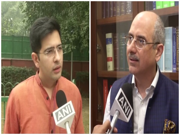 AAP leader Raghav Chadha and BJP leader Nalin Kohli. 