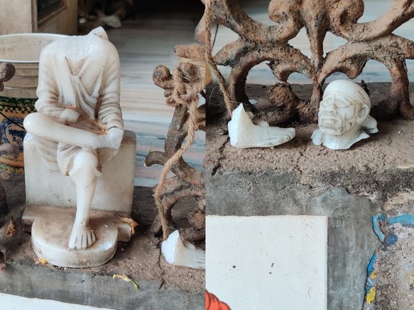 A broken Shirdi Sai Baba idol was found in a temple in Andhra Pradesh's Nidamanuru village. 