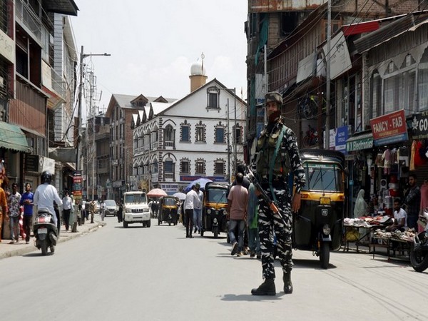 Visuals from Lal Chowk in Srinagar (Photo/ANI)