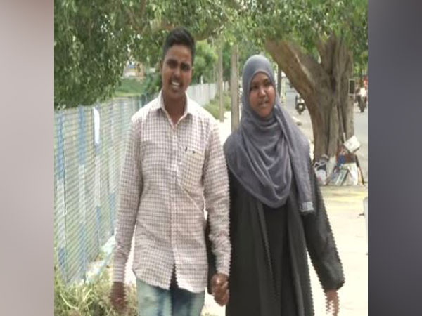 Nasser (left) and Nasreen (Right) in Chennai on Friday. Photo/ANI