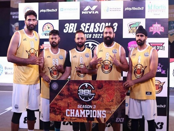 Ahmedabad Wingers of 3X3 Professional Basketball League after winning (Image: 3BL/BFI)