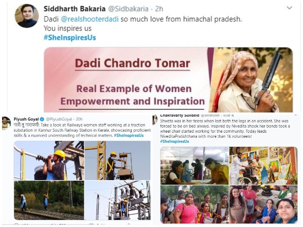 Twitter reaction on PM Modi's She Inspires Us campaign