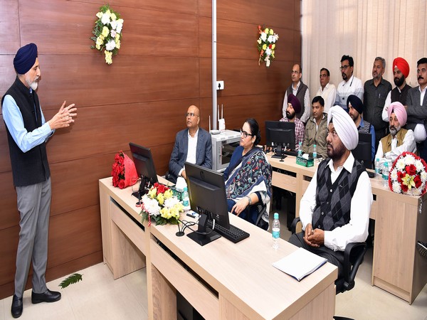 Punjab Transport Minister Razia Sultana during the meeting with officials in Chandigarh on Wednesday. Photo/ANI