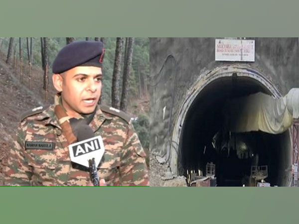 Images shows Major Naman Narula speaking to ANI at Uttarkashi tunnel crash site. (Photo/ANI)