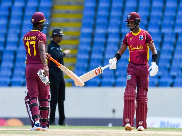 Evin Lewis and Shai Hope in action (Photo/ ICC Twitter)