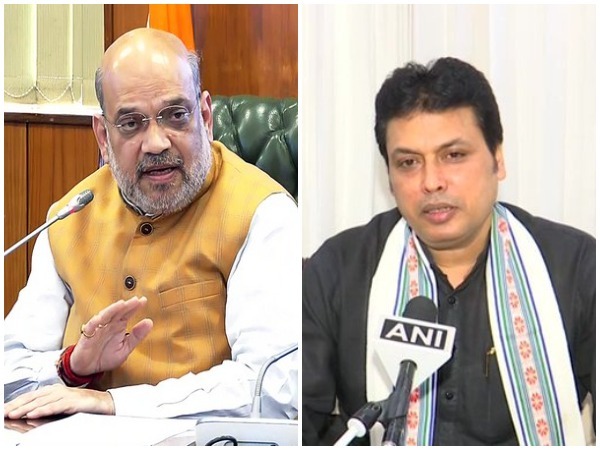Union Home Minister Amit Shah (Left) Tripura CM Biplab Kumar Deb (Right)