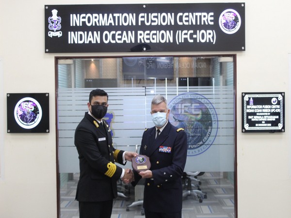 French Vice-Admiral Christophe Lucas on Wednesday visited IFC-IOR. (Photo Credit - Twitter/IFC-IOR)
