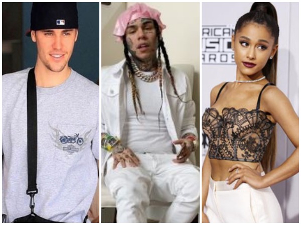 Justin Bieber, Tekashi 6ix9ine and Ariana Grande (Image courtesy: Instagram)