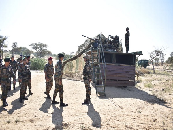 Exercise 'Sindhu Sudarshan' was conducted by Sudarshan Chakra Corps in Rajasthan. Photo/ANI
