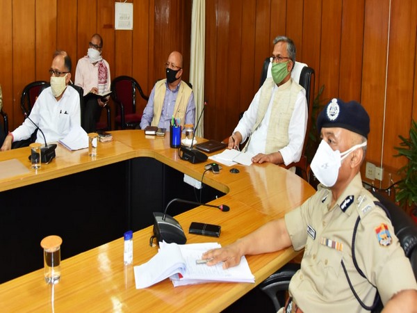CM Trivendra Singh Rawat holding a video conferencing with the state officials on Wednesday. [Photo/ANI]