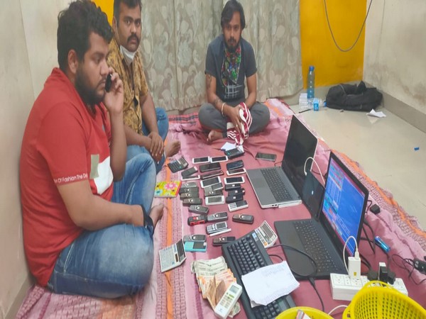 Indore Police arrested three persons for alleged involvement in illegal betting on cricket match in Annapurna police station area (Photo/ANI)