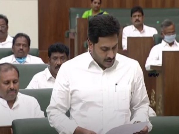 Andhra Pradesh Chief Minister YS Jagan Mohan Reddy addressing the house on Wednesday