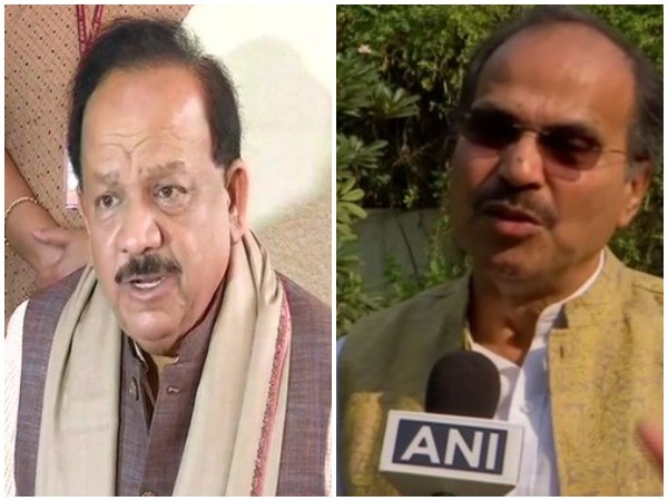 Health and Family Welfare Minister Harsh Vardhan (left) and Congress leader Adhir Ranjan Chowdhury (right)