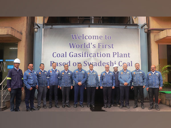 Union coal secretary and CIL chairman at the Jindal Steel Plant (Photo/ANI)