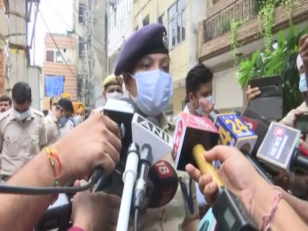 DCP, West Delhi, Urvija Goel speaking to reporters in New Delhi on Thursday. [Photo/ANI]