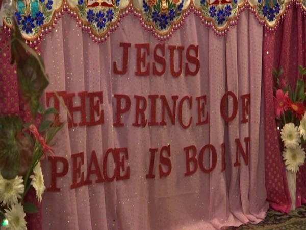 A visual from Christmas celebration in Kashmir on Wednesday. Photo/ANI