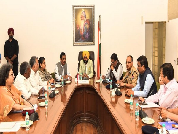 Punjab Chief Minister Bhagwant Mann chairing administrative meeting on Thursday