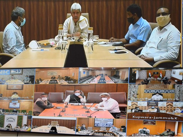 Lt Governor MAnoj Sinha chairs Covid review meeting (Photo/ANI)